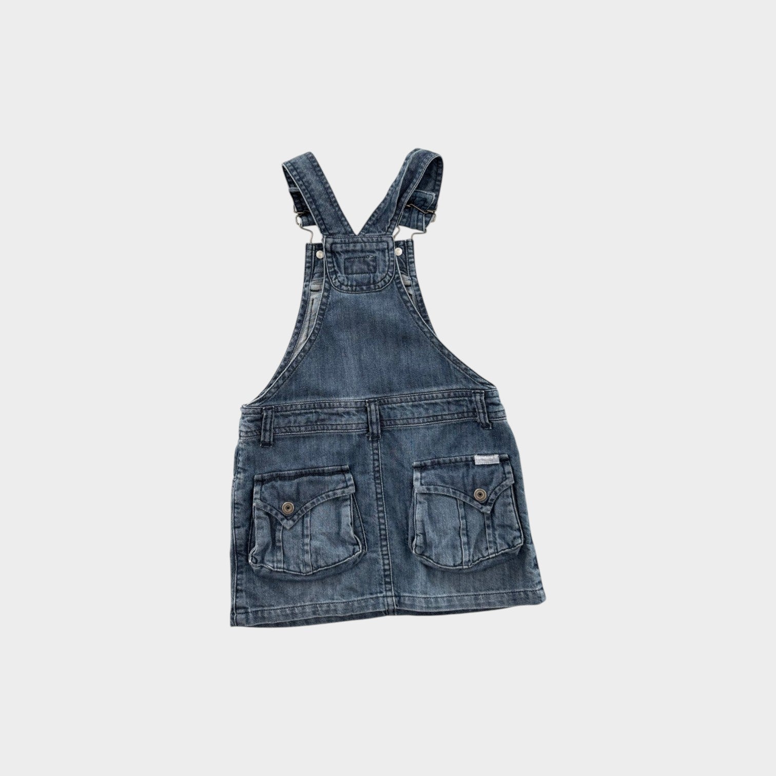 Fred Bare Denim Pinafore Dress, Size 2