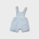 Purebaby Blue Seersucker Shortalls, Size 000