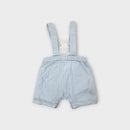 Purebaby Blue Seersucker Shortalls, Size 000