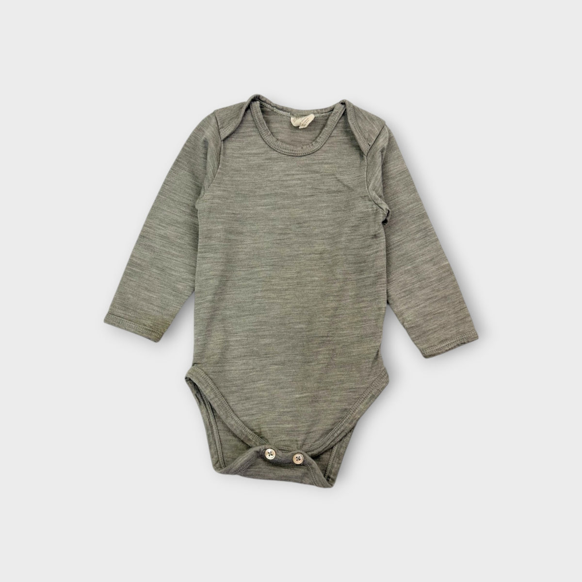 Nature Baby Grey Merino Bodysuit, Size 0