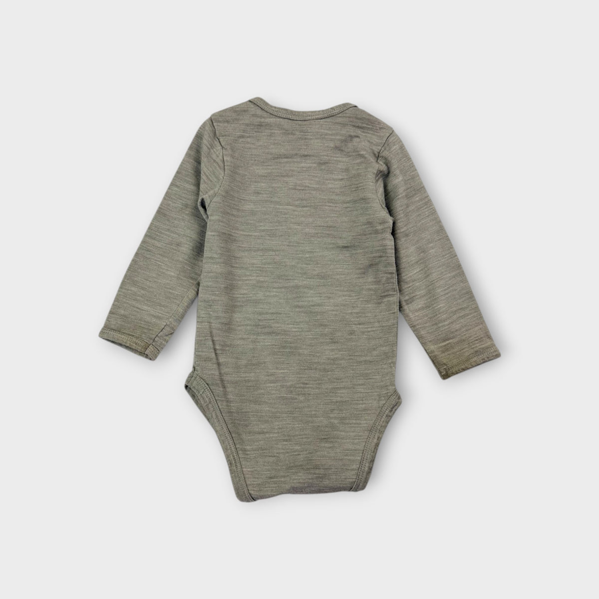 Nature Baby Grey Merino Bodysuit, Size 0