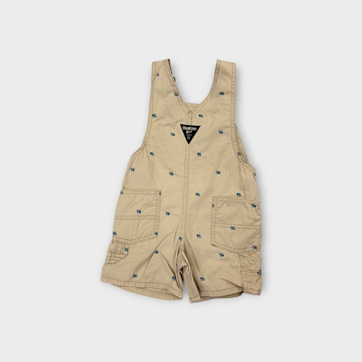 Oshkosh B'Gosh Sailboat Shortalls, Size 2