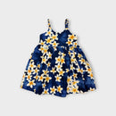Navy Frangipani Sundress, Size 2