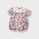 Vintage Clown Print Romper, Size 1