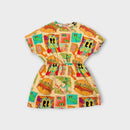 DangerKids Burger Print Dress, Size 2