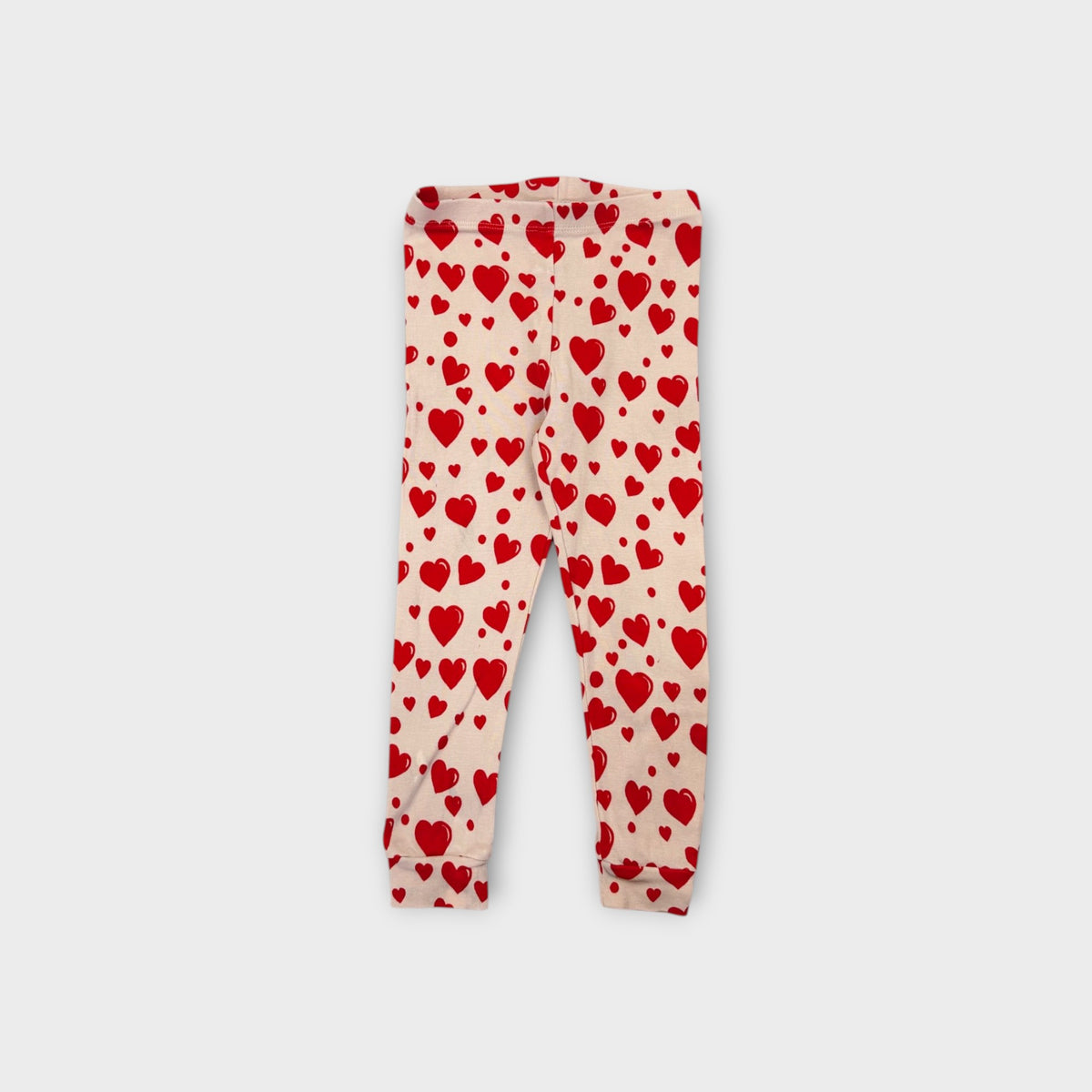 Mini Rodini Heart Print Leggings, Size 2