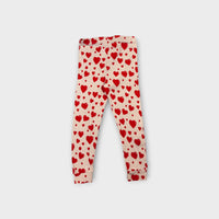 Mini Rodini Heart Print Leggings, Size 2