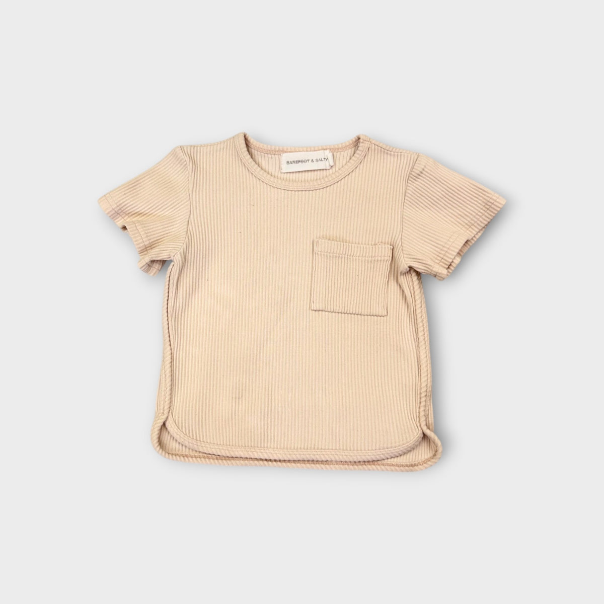 Barefoot & Salty Rib Pocket T-Shirt, Size 3