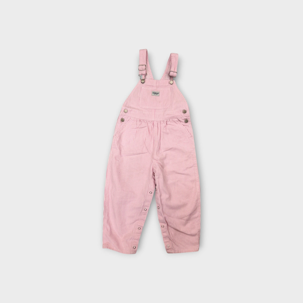 Oshkosh B'Gosh Pink Stripe Overalls, Size 4