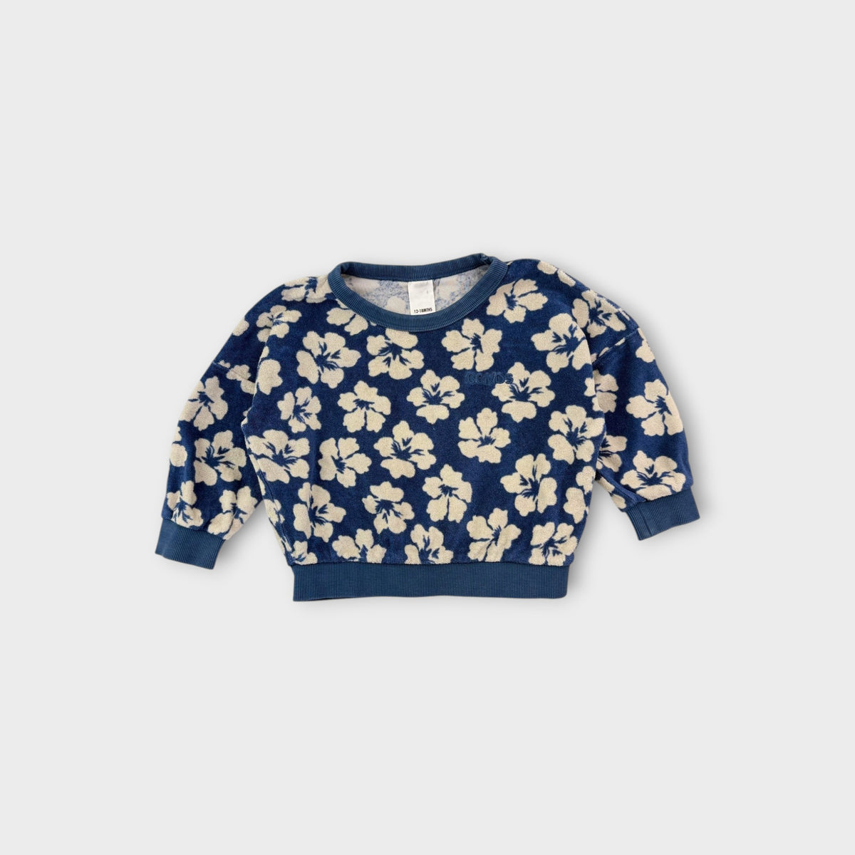 Bonds Terry Towelling Flower Print Jumper, Size 1