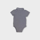Jacadi Paris Navy Stripe Polo Bodysuit, Size 1