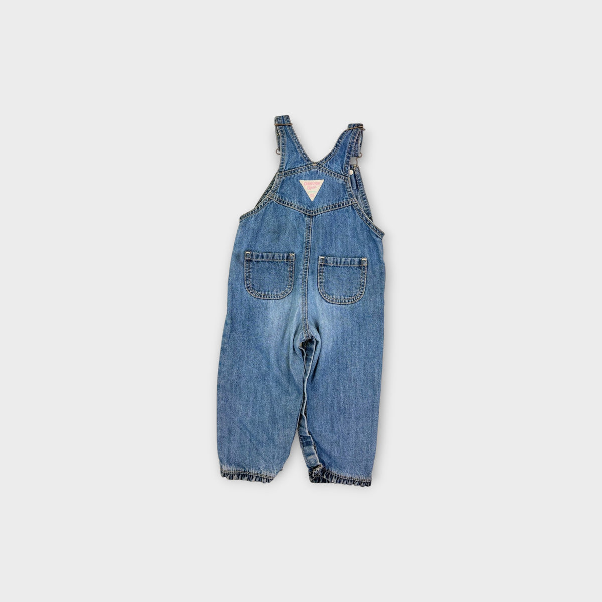 Oshkosh B'Gosh Flower Denim Overalls, Size 1