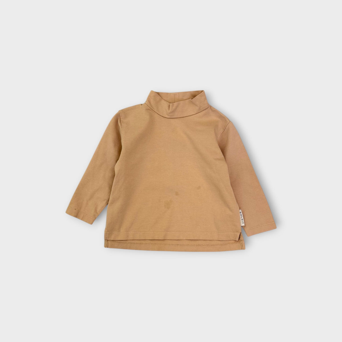 Goldie & Ace Tan Mock Neck Top, Size 1