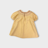 Yellow Smocked Muslin Dress, Size 18M
