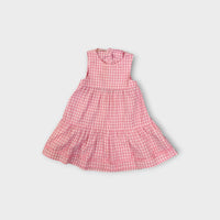 Pink Gingham Tiered Dress, Size 1
