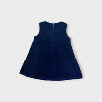 Vintage Navy Cord Pinafore Dress, Size 1