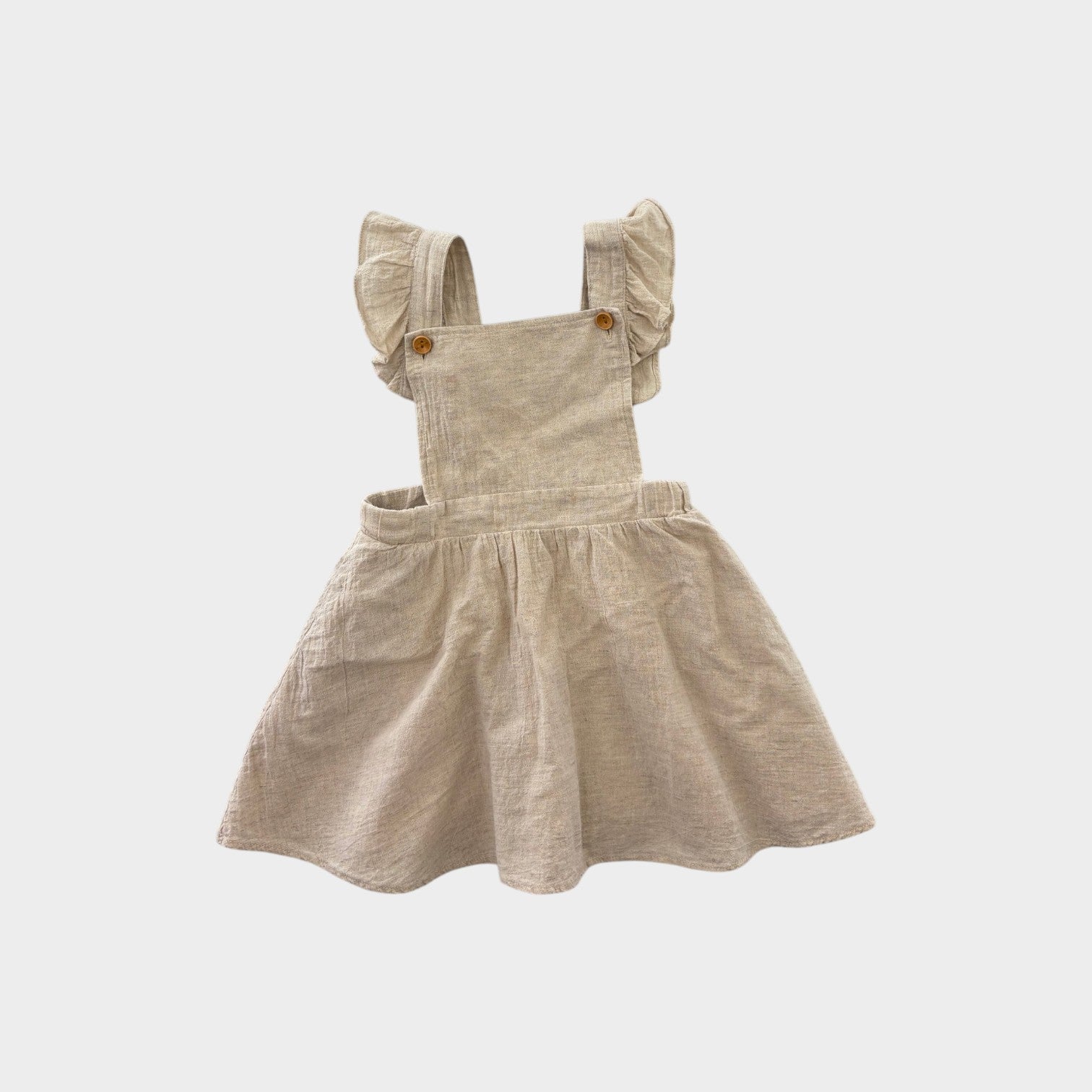 Natural Pinafore Dress, Size 3