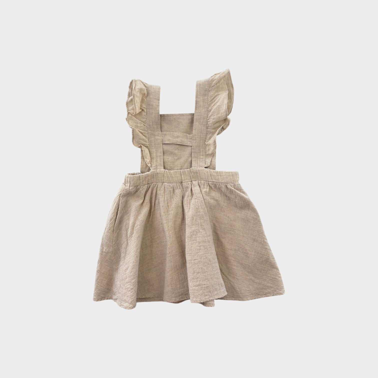 Natural Pinafore Dress, Size 3