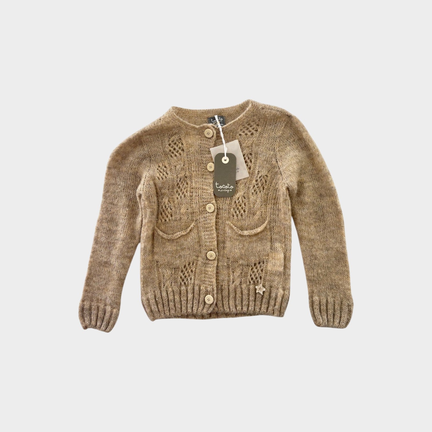 Tocoto Vintage Knit Cardigan, Size 3