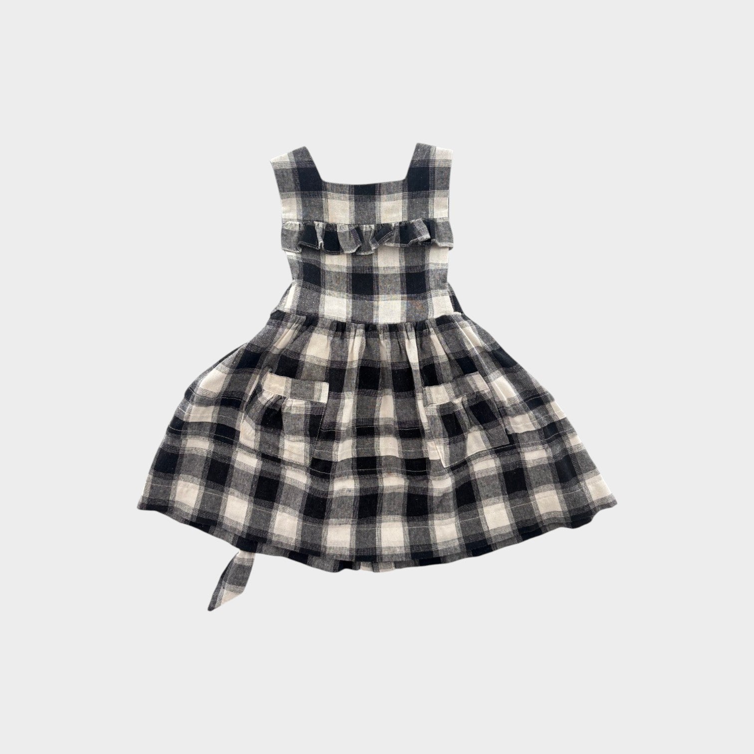 Lacey Lane Gingham Pinafore Dress, Size 3