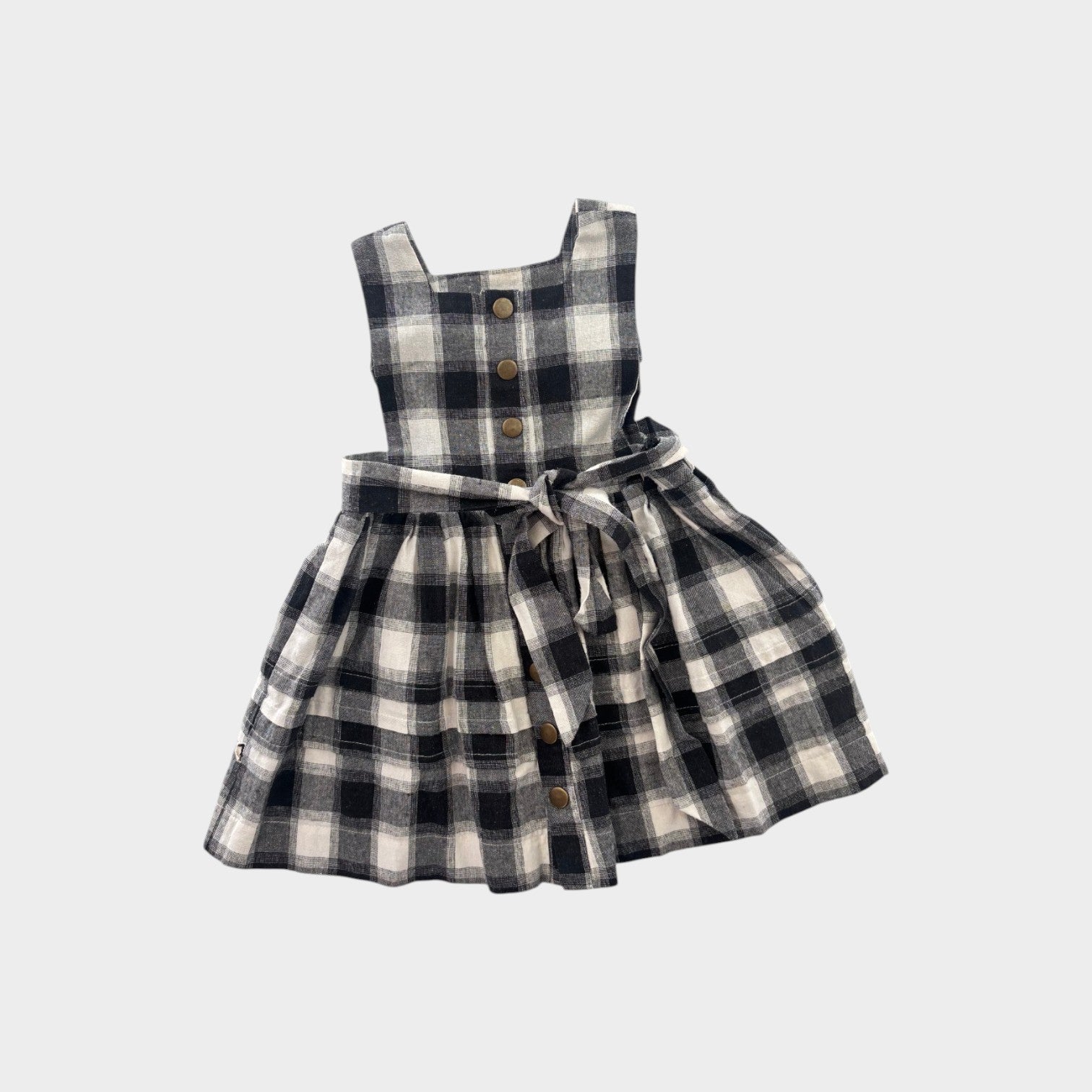 Lacey Lane Gingham Pinafore Dress, Size 3