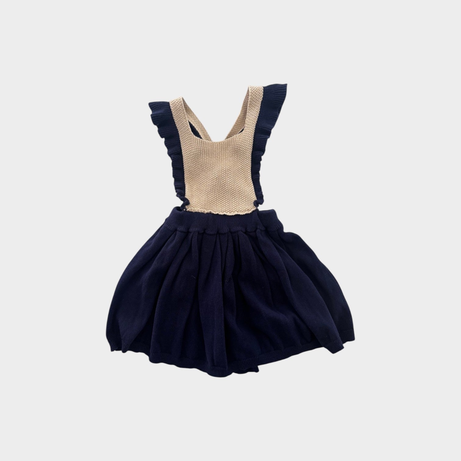 Miann & Co Navy Knit Pinafore, Size 3