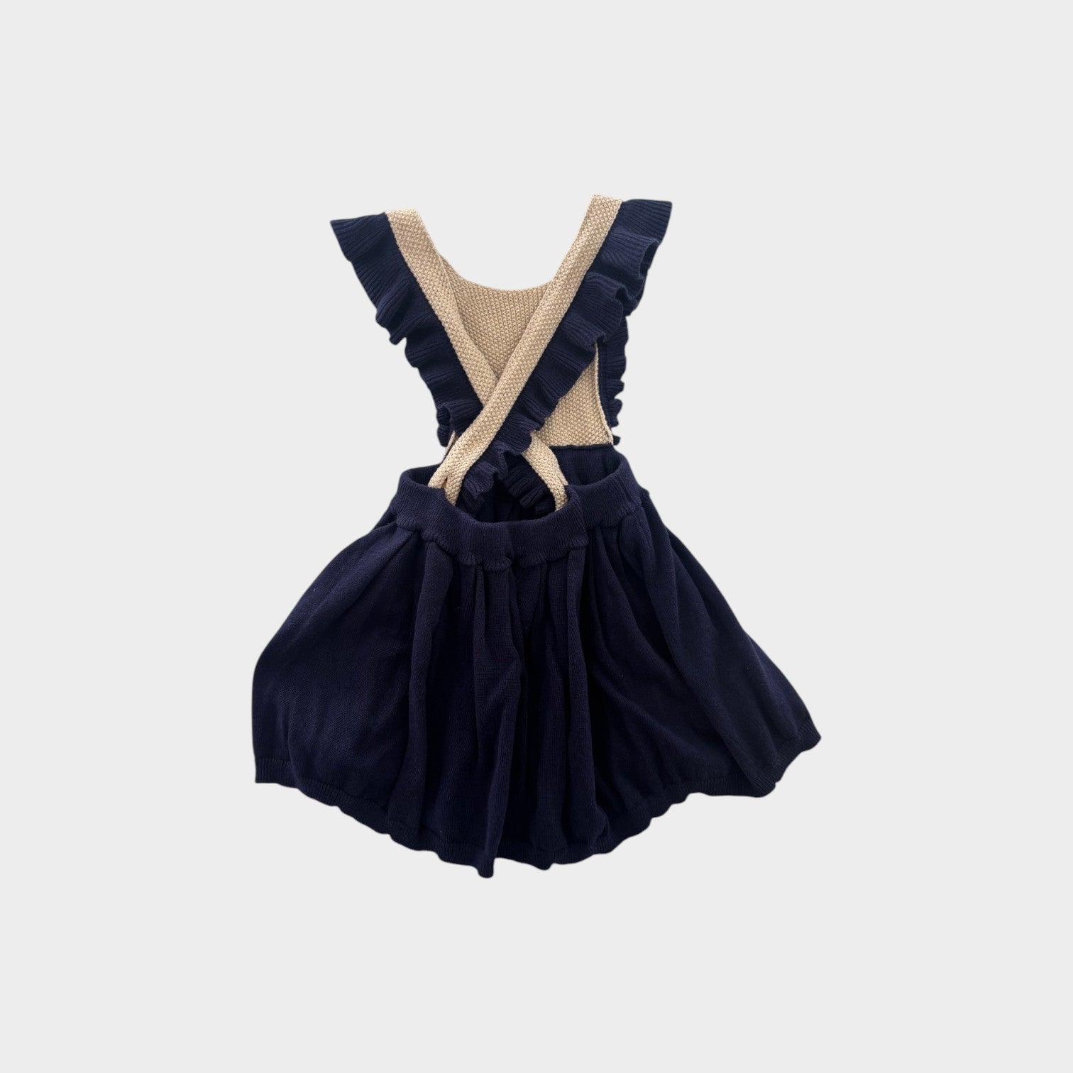 Miann & Co Navy Knit Pinafore, Size 3
