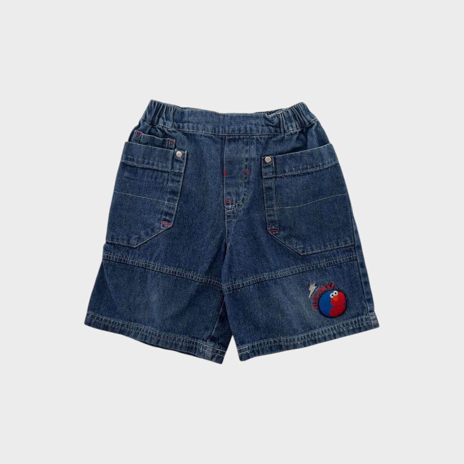 Retro Sesame Street Denim Shorts, Size 3