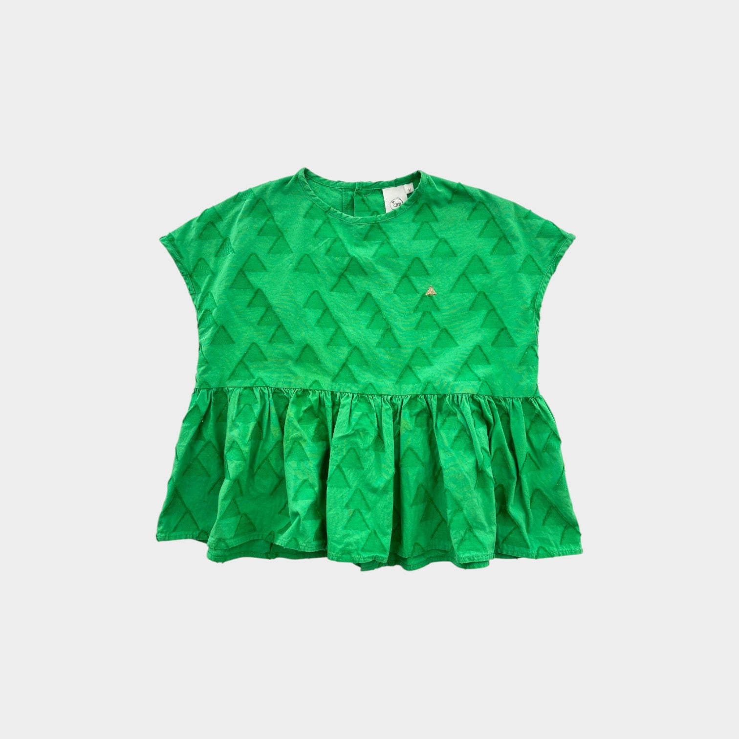 Green Triangle Blouse, Size 3-4