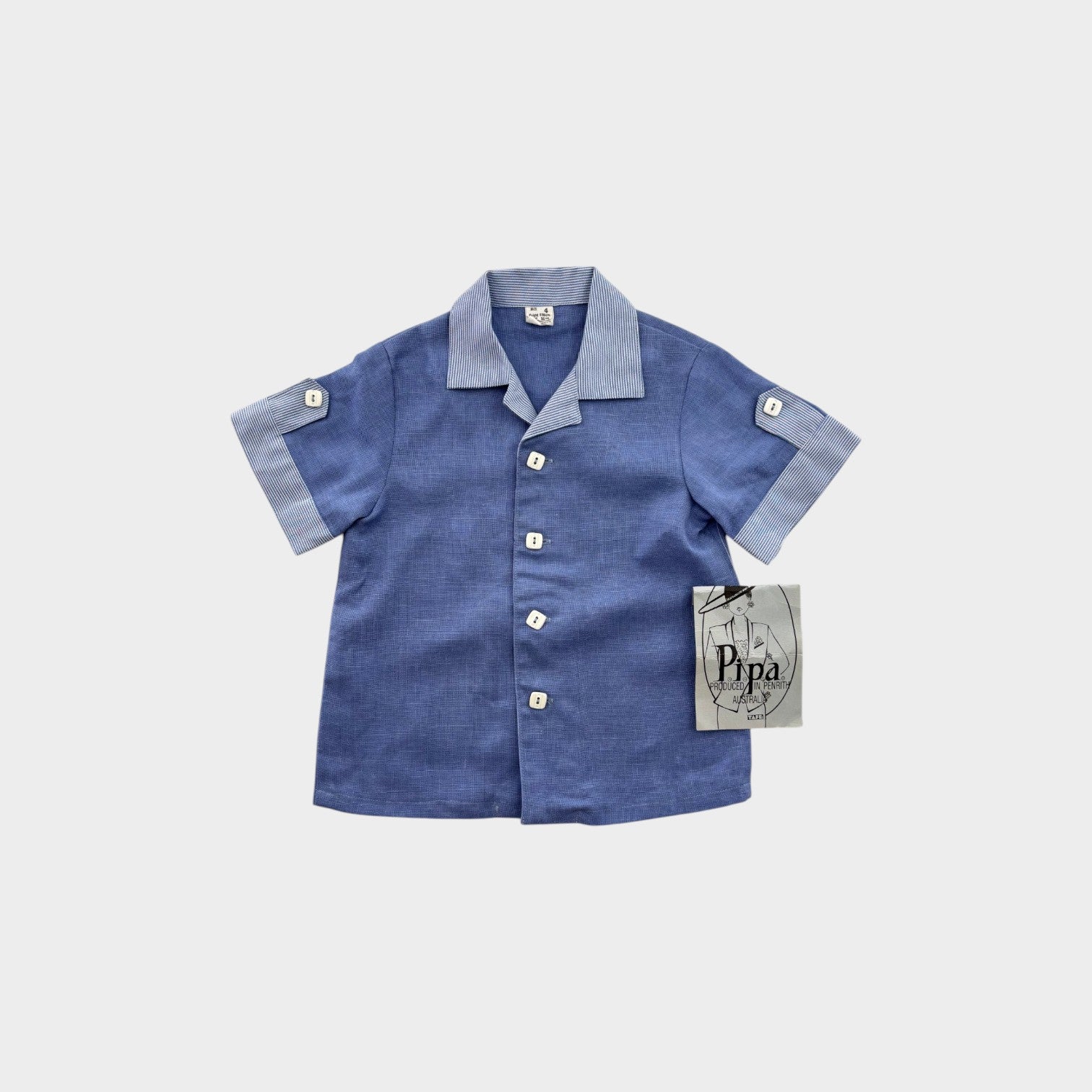 Vintage Blue Shirt & Pant Set, Size 4