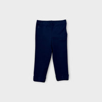 Ralph Lauren Navy Bow Cuff Leggings, Size TBC