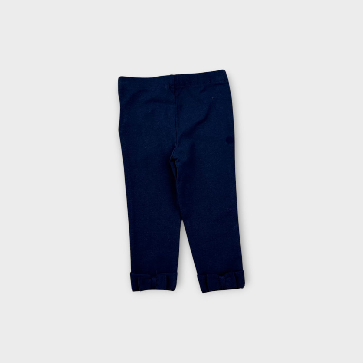 Ralph Lauren Navy Bow Cuff Leggings, Size TBC