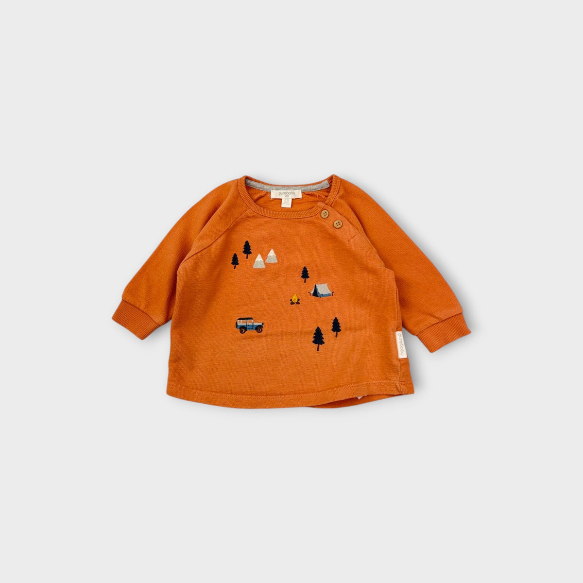 Purebaby Rust Camping Top, Size 00