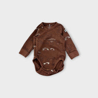 Polarn O. Pyret Brown Mushroom Bodysuit, Size 2-4M