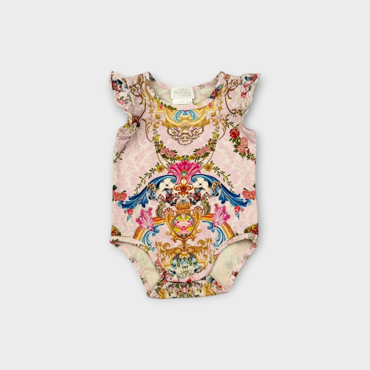 Milla by Camilla Pink Baroque Bodysuit, Size 6-12M