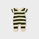 Nature Baby Green Stripe Terry Romper, Size TBC