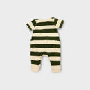 Nature Baby Green Stripe Terry Romper, Size TBC