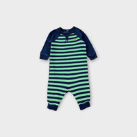 Ralph Lauren Navy & Green Stripe Romper, Size TBC