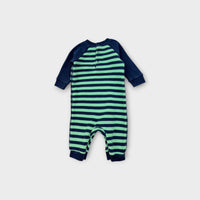 Ralph Lauren Navy & Green Stripe Romper, Size TBC