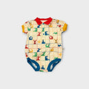 Goldie + Ace Kangaroo Print Collared Romper, Size TBC