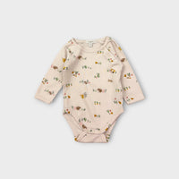 Purebaby Garden Print Bodysuit, Size 00