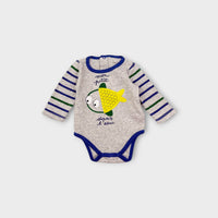 Grey Fish Print Bodysuit, Size TBC