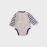 Grey Fish Print Bodysuit, Size TBC