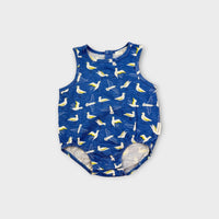 Purebaby Blue Seagull Romper, Size 00
