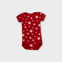Red Star Print Bodysuit, Size TBC