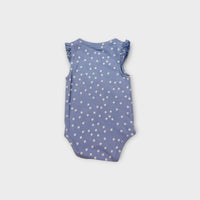 Nature Baby Blue Daisy Frill Bodysuit, Size 00