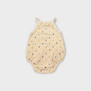 Cream Spot Waffle Romper, Size TBC