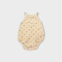 Cream Spot Waffle Romper, Size TBC