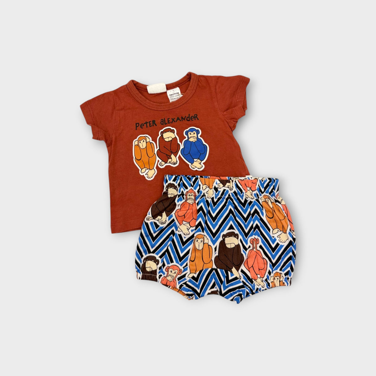 Peter Alexander Monkey T-Shirt & Bloomers Set, Size TBC