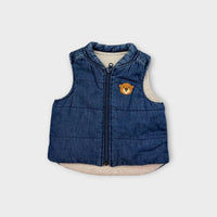 Reversible Denim Puffer Vest, Size TBC
